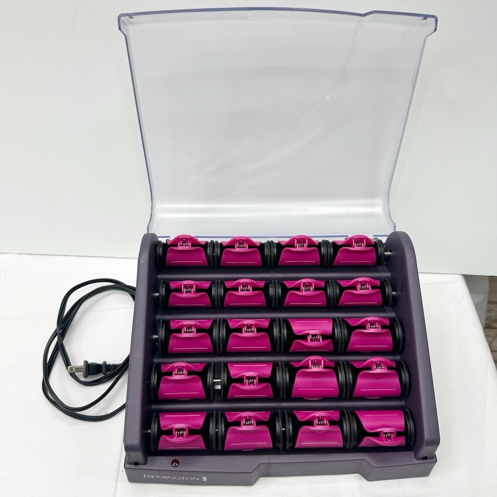 Remington Flocked Hot Rollers T Studio Collection‎ Set Of 20 Pink Clips Tested